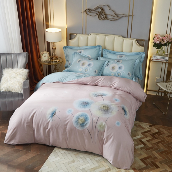 91家纺网 家纺一手货源 找家纺 启航 2021年爆款全棉春夏新品四件套 蒲公英的约定