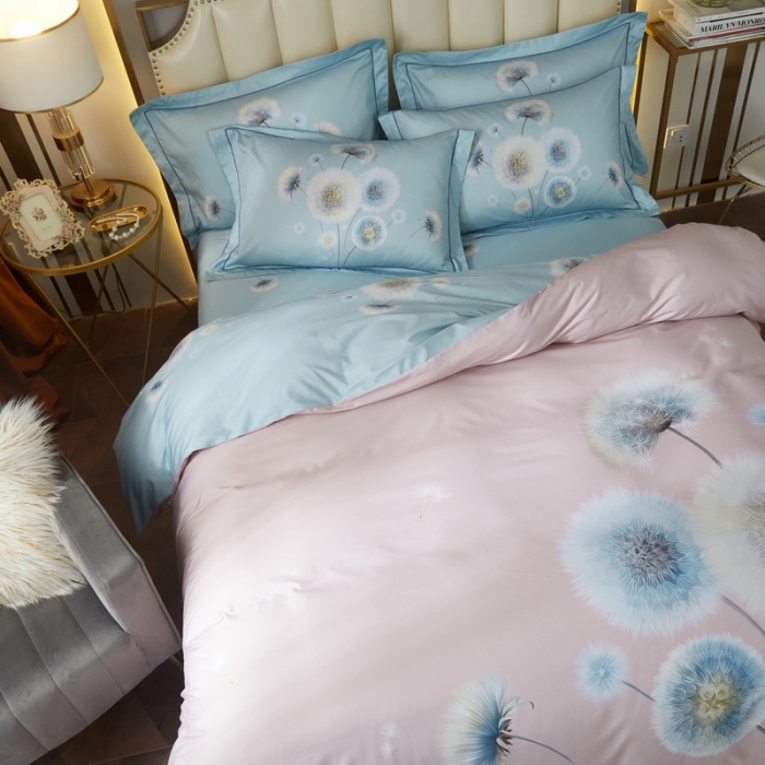 91家纺网 家纺一手货源 找家纺 启航 2021年爆款全棉春夏新品四件套 蒲公英的约定