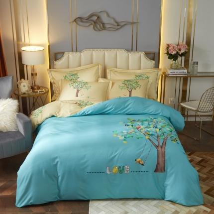 启航 2021年爆款全棉春夏新品四件套 夏天的风