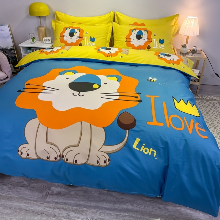 91家纺网 家纺一手货源 找家纺 （总）金爱家  2021新款13372大版全棉卡通四件套