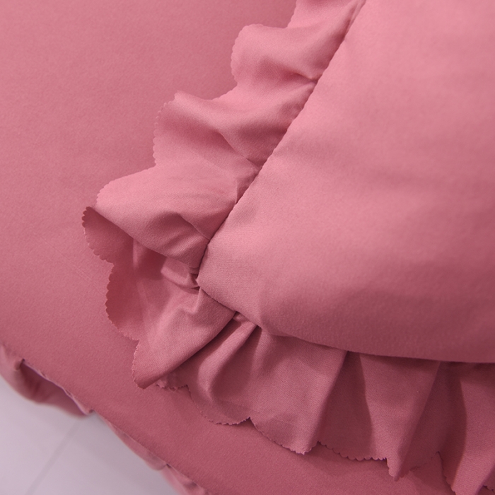 91家纺网 家纺一手货源 找家纺 梦之岛2021新款倾心韩版磨毛蕾丝床单款床裙款四件套 倾心-暖豆沙