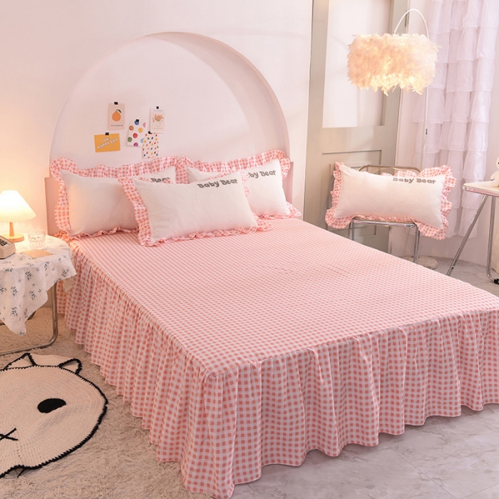 91家纺网 家纺一手货源 找家纺 （总）梦之岛2021新款韩版磨毛床单款床裙款四件套玩偶熊系列