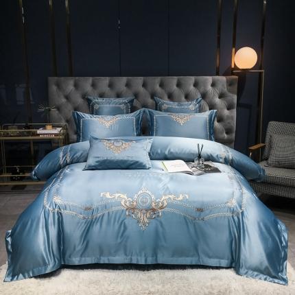 91家纺网 家纺一手货源 找家纺 （总）安妮 2021新款全棉贡缎四件套曼洛系列