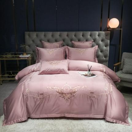 91家纺网 家纺一手货源 找家纺 （总）安妮 2021新款全棉贡缎四件套曼洛系列