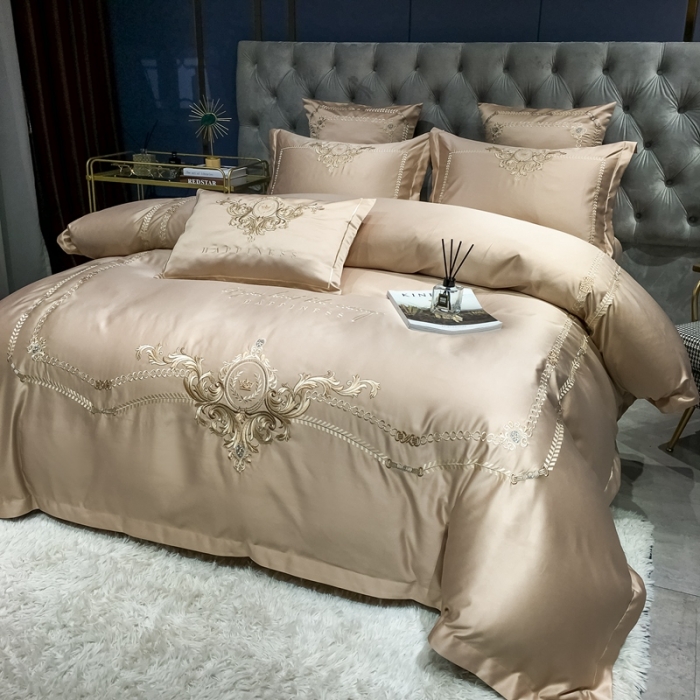 91家纺网 家纺一手货源 找家纺 （总）安妮 2021新款全棉贡缎四件套曼洛系列