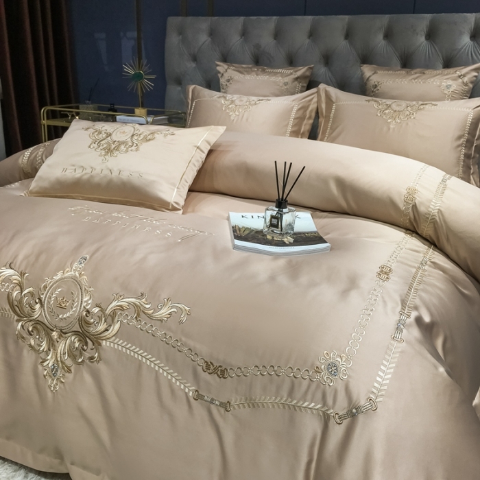 91家纺网 家纺一手货源 找家纺 （总）安妮 2021新款全棉贡缎四件套曼洛系列