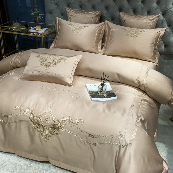 91家纺网 家纺一手货源 找家纺 （总）安妮 2021新款全棉贡缎四件套曼洛系列