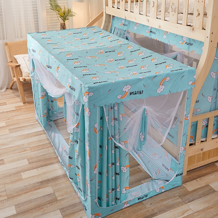 91家纺网 家纺一手货源 找家纺 迪凡保罗蚊帐2021新款5820不锈钢支架遮光帘子母床拉链蚊帐 云朵梦