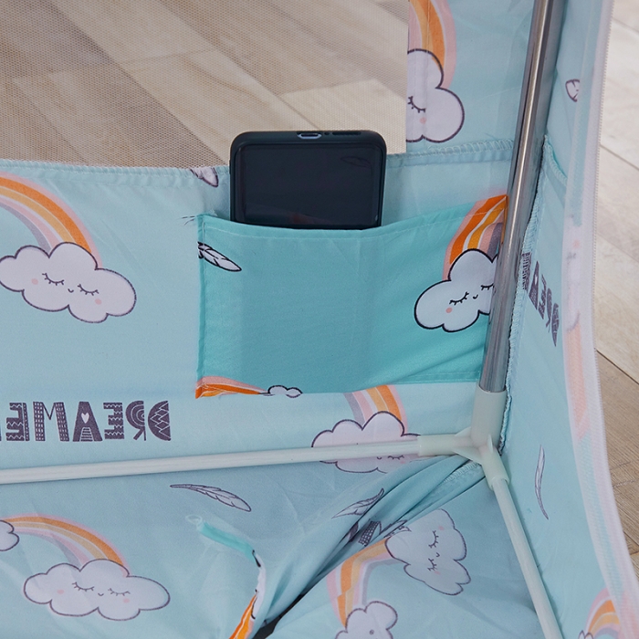 91家纺网 家纺一手货源 找家纺 迪凡保罗蚊帐2021新款5820不锈钢支架遮光帘子母床拉链蚊帐 云朵梦