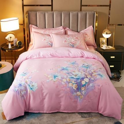 91家纺网 家纺一手货源 找家纺 （总）雲归梦 2021全棉大版四件套中国风花卉