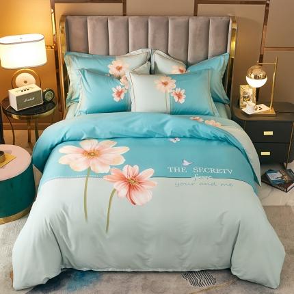 91家纺网 家纺一手货源 找家纺 （总）雲归梦 2021全棉大版四件套中国风花卉