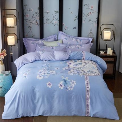 91家纺网 家纺一手货源 找家纺 （总）雲归梦 2021全棉大版四件套中国风花卉