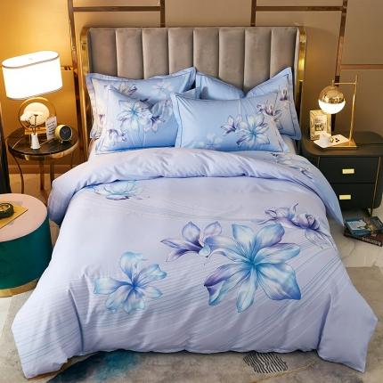 91家纺网 家纺一手货源 找家纺 （总）雲归梦 2021全棉大版四件套中国风花卉