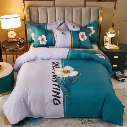 91家纺网 家纺一手货源 找家纺 （总）雲归梦 2021全棉大版四件套中国风花卉