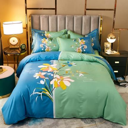 91家纺网 家纺一手货源 找家纺 （总）雲归梦 2021全棉大版四件套中国风花卉