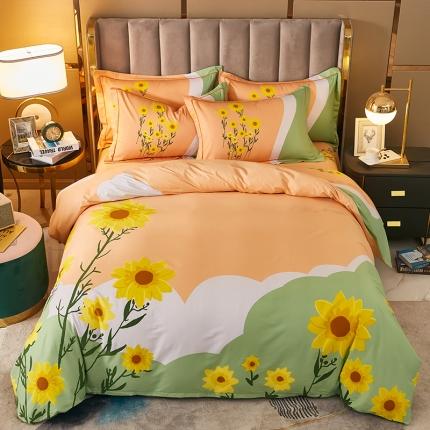 91家纺网 家纺一手货源 找家纺 （总）雲归梦 2021全棉大版四件套中国风花卉