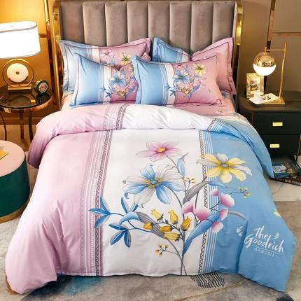 91家纺网 家纺一手货源 找家纺 （总）雲归梦 2021全棉大版四件套中国风花卉