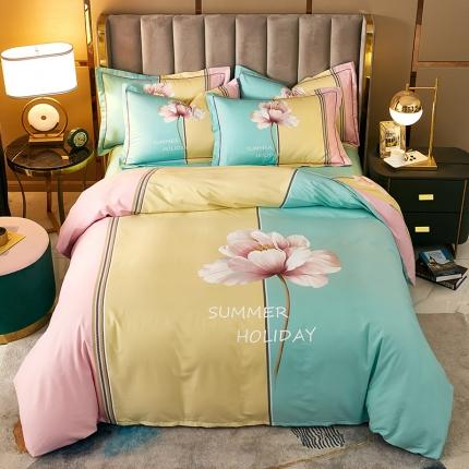 91家纺网 家纺一手货源 找家纺 （总）雲归梦 2021全棉大版四件套中国风花卉