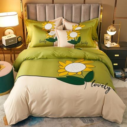 91家纺网 家纺一手货源 找家纺 （总）雲归梦 2021全棉大版四件套中国风花卉