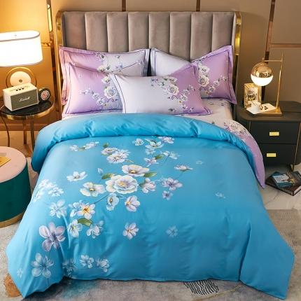 91家纺网 家纺一手货源 找家纺 （总2）雲归梦 2021全棉大版四件套中国风花卉