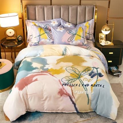 91家纺网 家纺一手货源 找家纺 （总2）雲归梦 2021全棉大版四件套中国风花卉