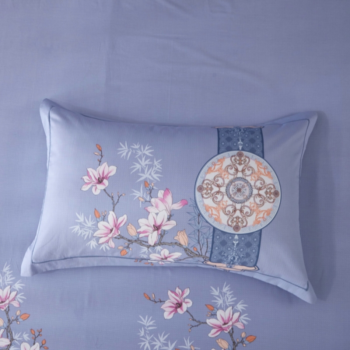 91家纺网 家纺一手货源 找家纺 雲归梦 2021全棉大版四件套中国风花卉碧玉妆成