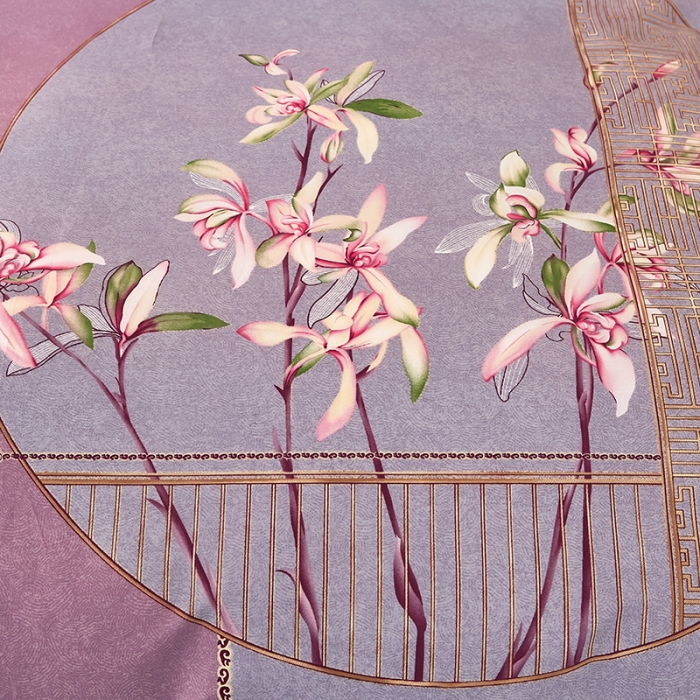 91家纺网 家纺一手货源 找家纺 雲归梦 2021全棉大版四件套中国风花卉 窗花