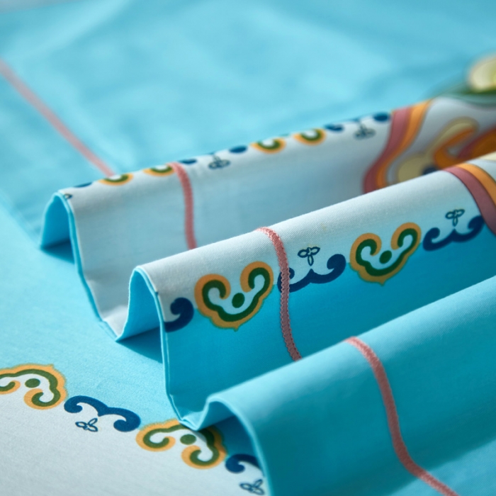 91家纺网 家纺一手货源 找家纺 雲归梦 2021全棉大版四件套中国风花卉 春风南岸