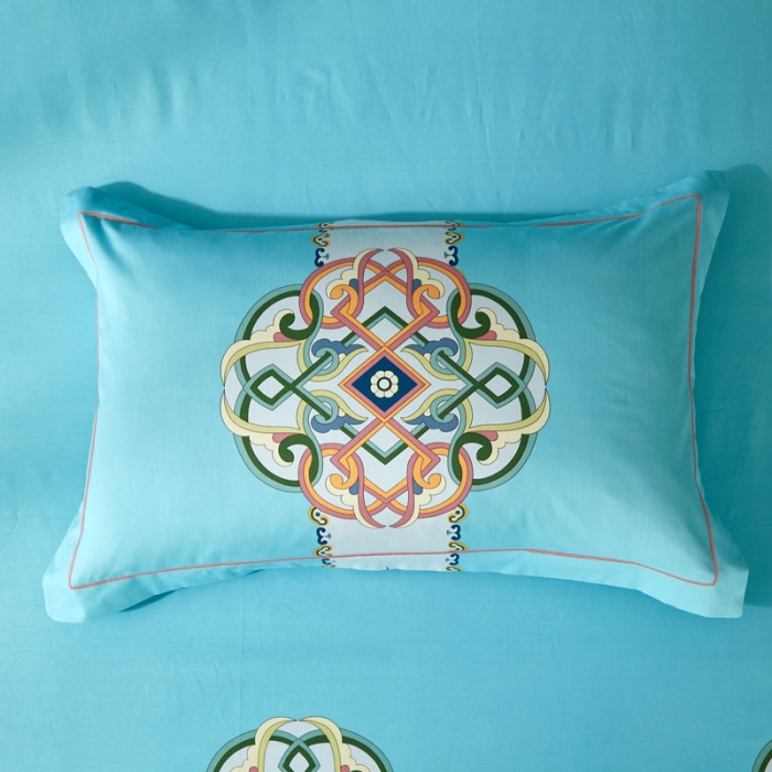 91家纺网 家纺一手货源 找家纺 雲归梦 2021全棉大版四件套中国风花卉 春风南岸