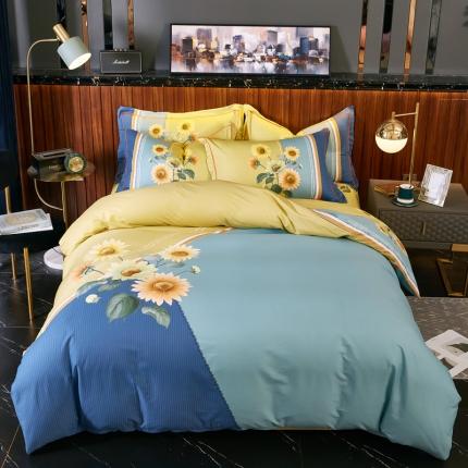 雲归梦 2021全棉大版四件套中国风花卉 冬日暖阳