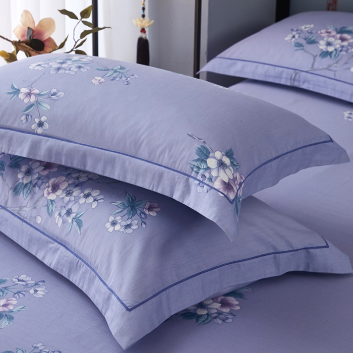 91家纺网 家纺一手货源 找家纺 雲归梦 2021全棉大版四件套中国风花卉 风雅小筑