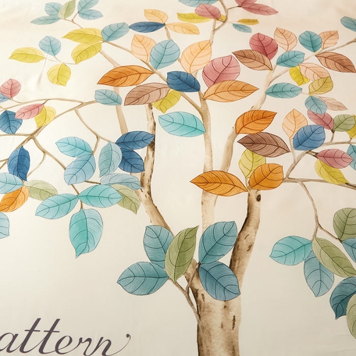 91家纺网 家纺一手货源 找家纺 雲归梦 2021全棉大版四件套中国风花卉 红叶题诗