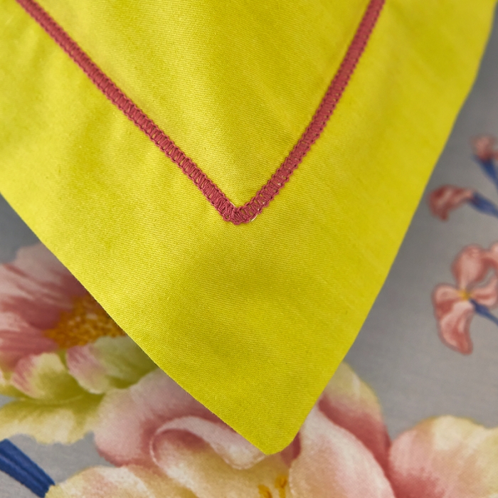 91家纺网 家纺一手货源 找家纺 雲归梦 2021全棉大版四件套中国风花卉 花音蓝