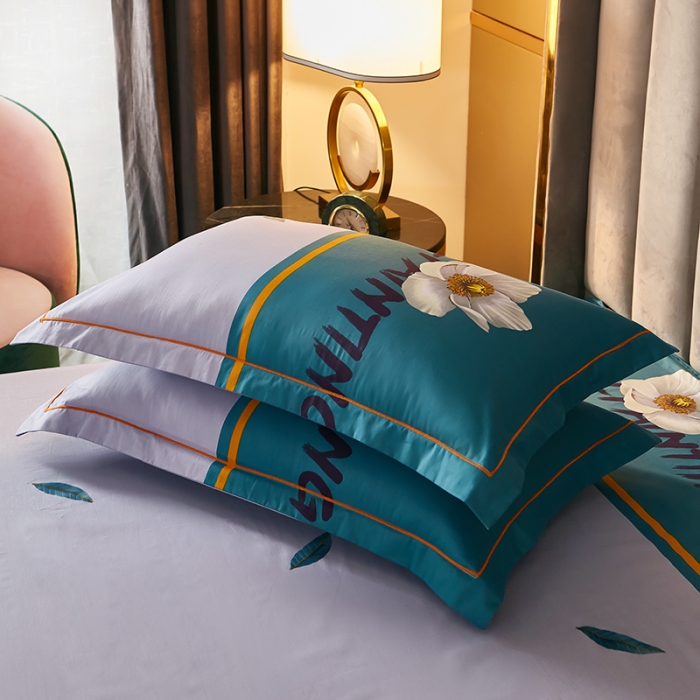 91家纺网 家纺一手货源 找家纺 雲归梦 2021全棉大版四件套中国风花卉空谷幽兰