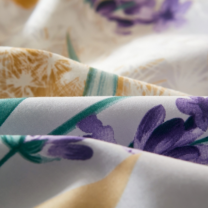 91家纺网 家纺一手货源 找家纺 雲归梦 2021全棉大版四件套中国风花卉芦苇漾情