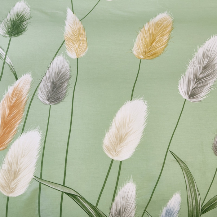 91家纺网 家纺一手货源 找家纺 雲归梦 2021全棉大版四件套中国风花卉 麦田印象-绿