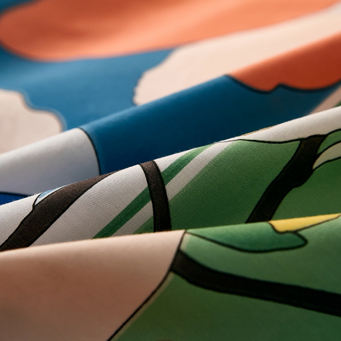 91家纺网 家纺一手货源 找家纺 雲归梦 2021全棉大版四件套中国风花卉 美人吟（绿）