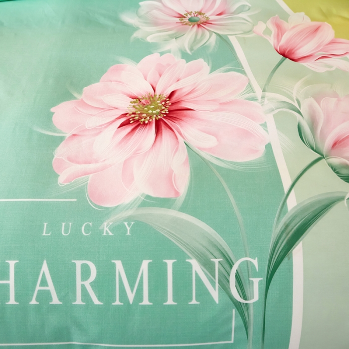 91家纺网 家纺一手货源 找家纺 雲归梦 2021全棉大版四件套中国风花卉 魅兰莎（绿）