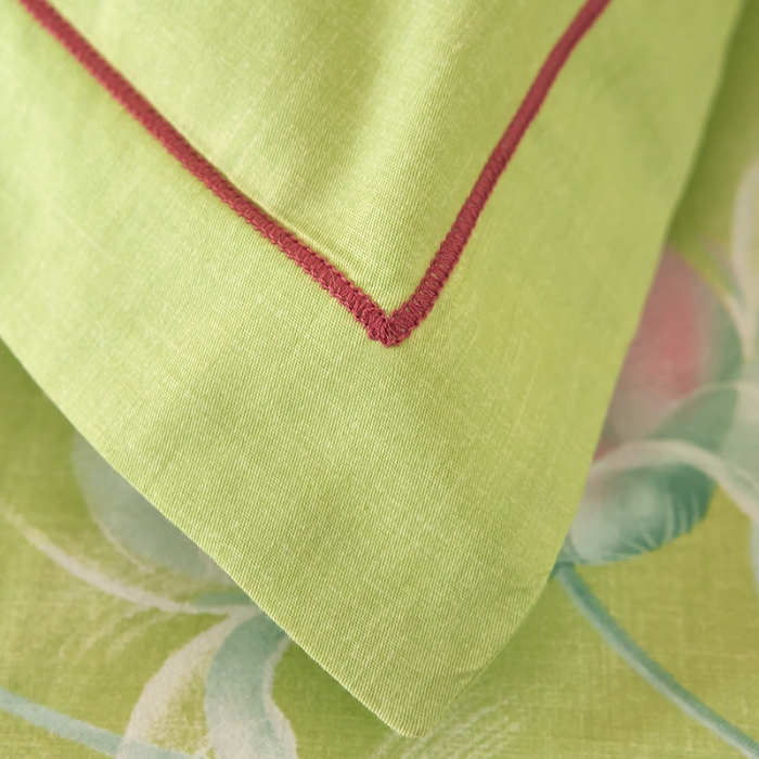 91家纺网 家纺一手货源 找家纺 雲归梦 2021全棉大版四件套中国风花卉 魅兰莎（绿）