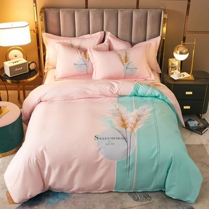 91家纺网 家纺一手货源 找家纺 雲归梦 2021全棉大版四件套中国风花卉 莫丽卡