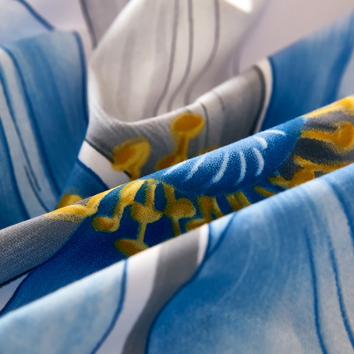 91家纺网 家纺一手货源 找家纺 雲归梦 2021全棉大版四件套中国风花卉 俏丽多姿（粉兰）