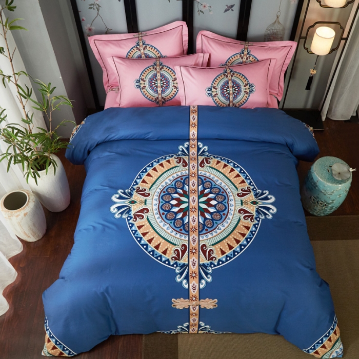 91家纺网 家纺一手货源 找家纺 雲归梦 2021全棉大版四件套中国风花卉 盛世年华