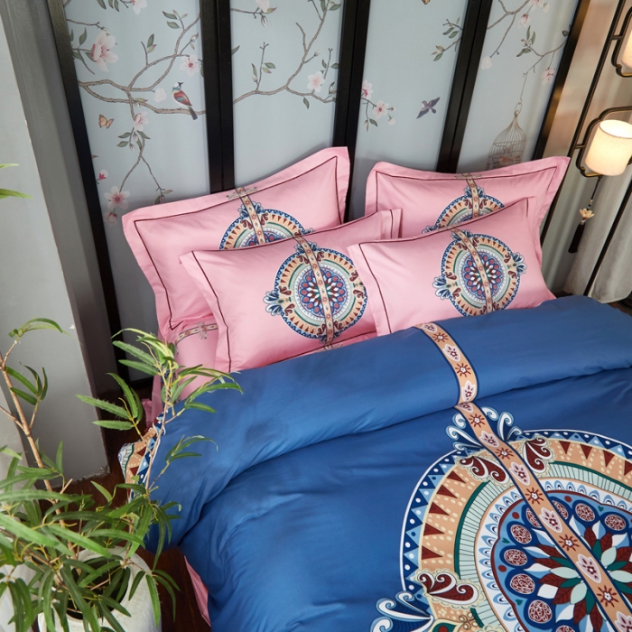 91家纺网 家纺一手货源 找家纺 雲归梦 2021全棉大版四件套中国风花卉 盛世年华