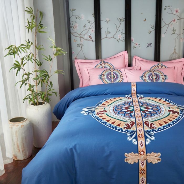 91家纺网 家纺一手货源 找家纺 雲归梦 2021全棉大版四件套中国风花卉 盛世年华