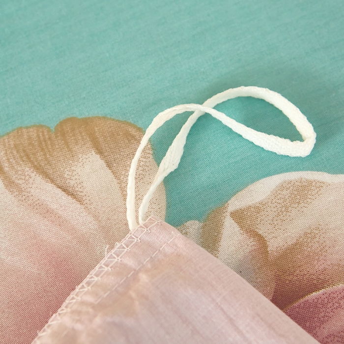 91家纺网 家纺一手货源 找家纺 雲归梦 2021全棉大版四件套中国风花卉 水语自然（粉）