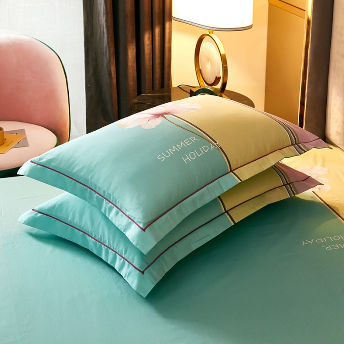 91家纺网 家纺一手货源 找家纺 雲归梦 2021全棉大版四件套中国风花卉 水语自然（粉）