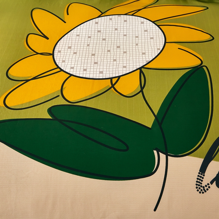 91家纺网 家纺一手货源 找家纺 雲归梦 2021全棉大版四件套中国风花卉 天生丽质（绿）