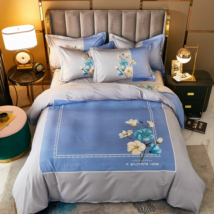 91家纺网 家纺一手货源 找家纺 雲归梦 2021全棉大版四件套中国风花卉 香蜜