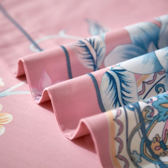 91家纺网 家纺一手货源 找家纺 雲归梦 2021全棉大版四件套中国风花卉 晓窗花梦