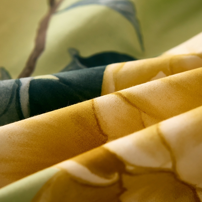 91家纺网 家纺一手货源 找家纺 雲归梦 2021全棉大版四件套中国风花卉 烟花易冷（绿）